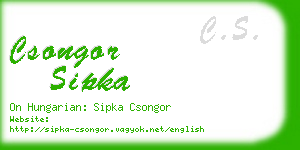 csongor sipka business card